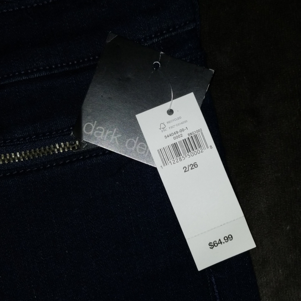 GAP PREMIUM SUPER SKINNY DARK WASH STRETCH JEANS - Picture 3 of 7